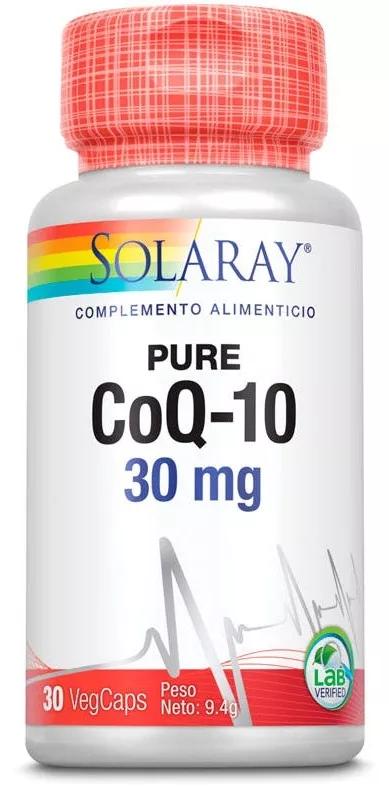Solaray Pure Coenzima Q10 30 mg 30 Cápsulas Vegetales