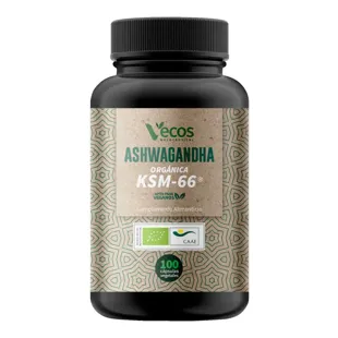 Vecos Nucoceutical Organic Ashwagandha KSM-66 100 VegCaps