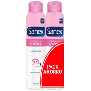  Sanex Dermo+ Invisible Desodorante Antitranspirante 72H Spray 2x200 ml
