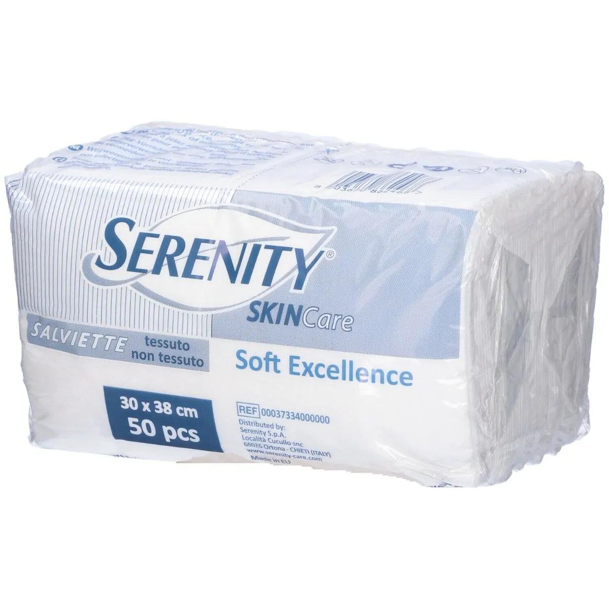 Serenity Skin Care Salviette in TNT Soft Excellence Delicatezza e Protezione 50 Pezzi 30x38 cm