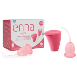 Enna Cycle Menstruationstasse Größe M 2 Stück + Sterilisator