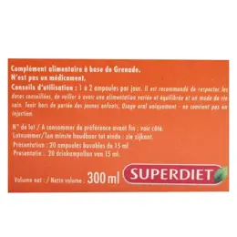 Superdiet Grenade Bio 20 ampoules