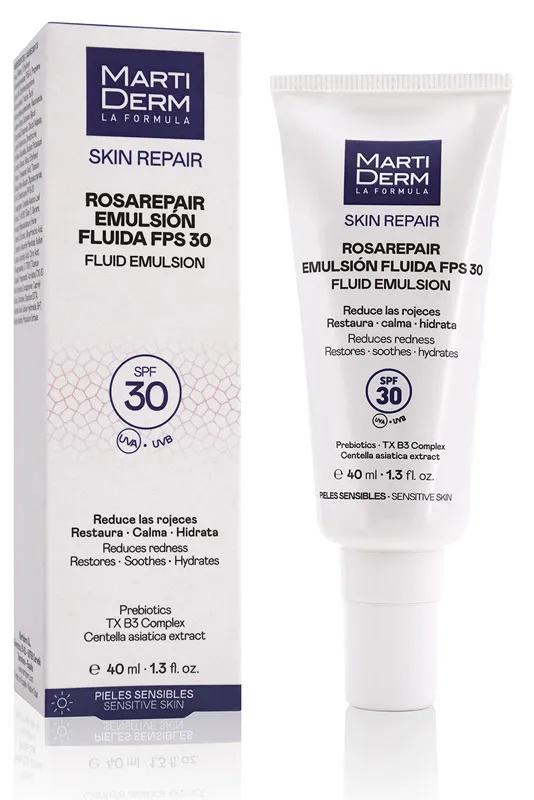 MartiDerm Rosarepair Emulsione Fluida Pelli Sensibili e Rosasea SPF30 40ml