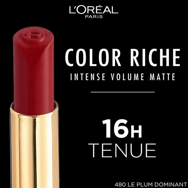 L'Oréal Paris Color Riche Intense Matte Volume Lipstick No. 480 Le Plum Dominant 1,8g