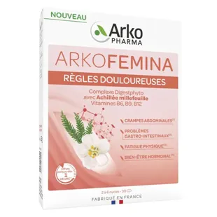 Arkopharma Arkofemina Mestruazioni Dolorose Achillea, Vitamine B6, B9, B12 30 capsule