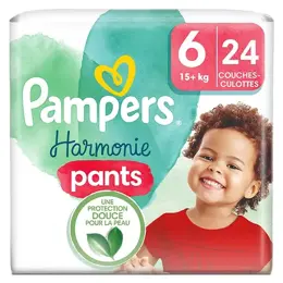 Pampers Harmonie Pants Taille 6 24 Couches-Culottes 15kg+ Protection Douce Pour La Peau