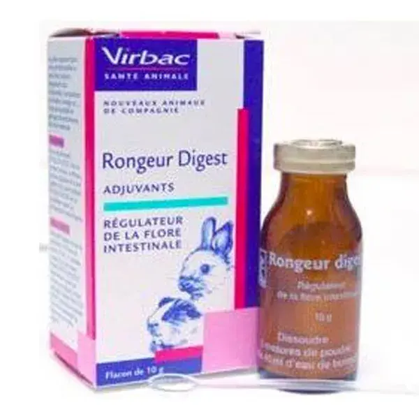 Virbac Rongeur Digestion Polvo Equilibrio Digestivo para Roedores Domésticos 10g
