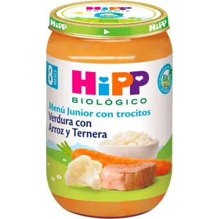 HiPP Tarrito de Verdura con Arroz y Ternera +8m BIO 220 gr