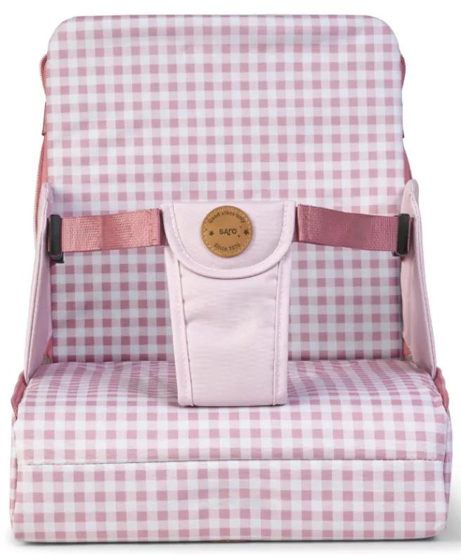 Chaise haute portative Saro Vichy Rose