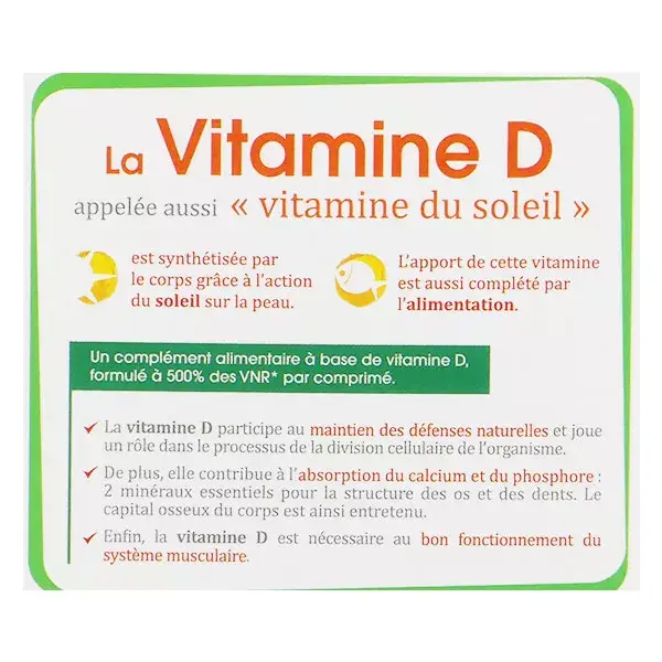 Vitavea Vitamine D 1000UI Défenses naturelles 90 comprimés