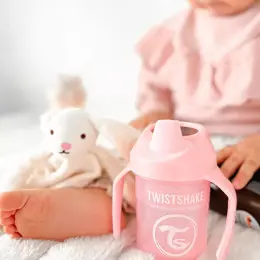 Twistshake Tasse d'Apprentissage Mini Cup Rose Pastel +4m 230ml