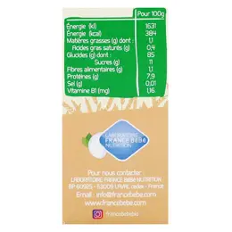 France Bébé Nutrition 3 Céréales en Poudre Riz Millet Quinoa +4m Bio 200g