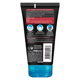 Garnier SkinActive PureActive Charbon 3 en 1 Anti-Points Noirs 150ml