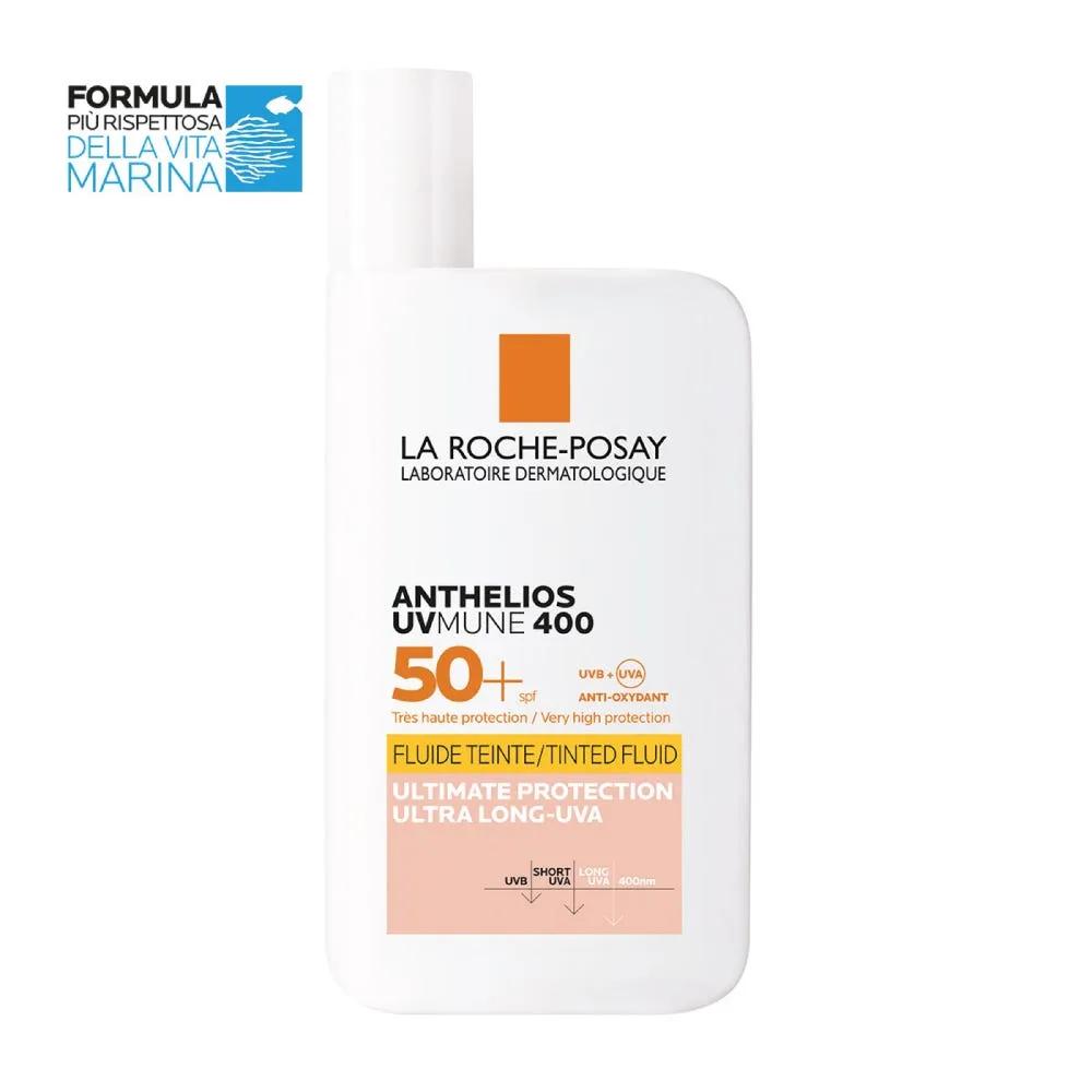 La Roche Posay Anthelios Uvmune 400 Fluido Invisibile Colorato che offre Protezione Estrema da UVA Ultra Lunghi 50+ 50ML