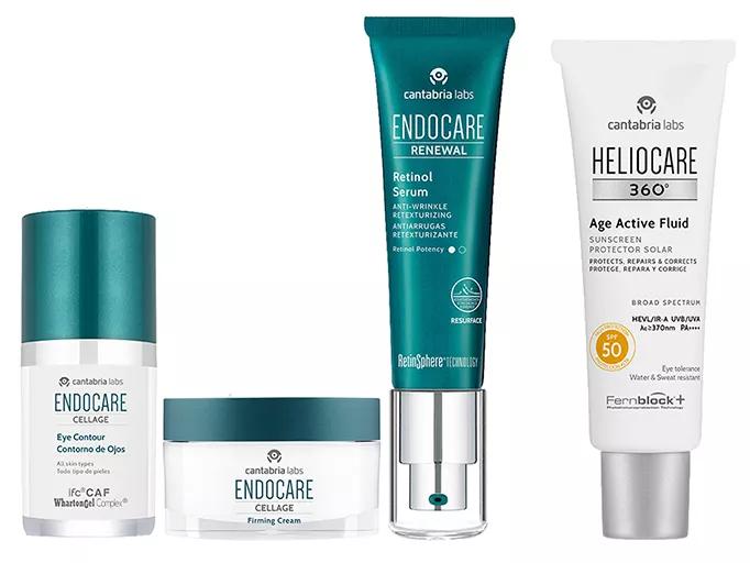 Anti-Aging-Routine für trockene Haut mit Anti-Schwellungen und Anti-Falten-Kontur