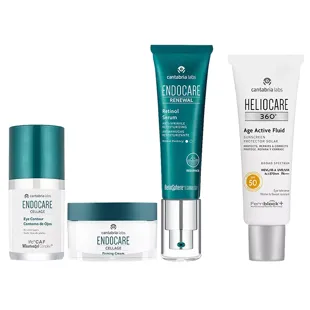 Anti-aging routine for dry skin with anti-puffiness and anti-wrinkle contour