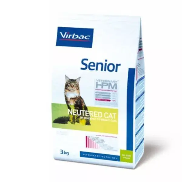Virbac Veterinary hpm Neutered Chat Senior (+10ans) Croquettes 3kg