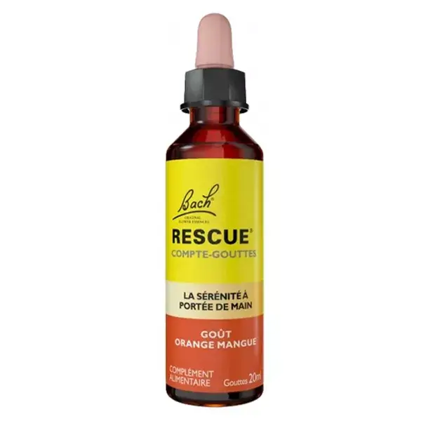 RESCUE Compte-gouttes GOÛT ORANGE MANGUE - 20 ml