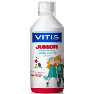 Junior Tutti Frutti Vitis Bain de Bouche +6 Ans Sans Alcool 500 ml