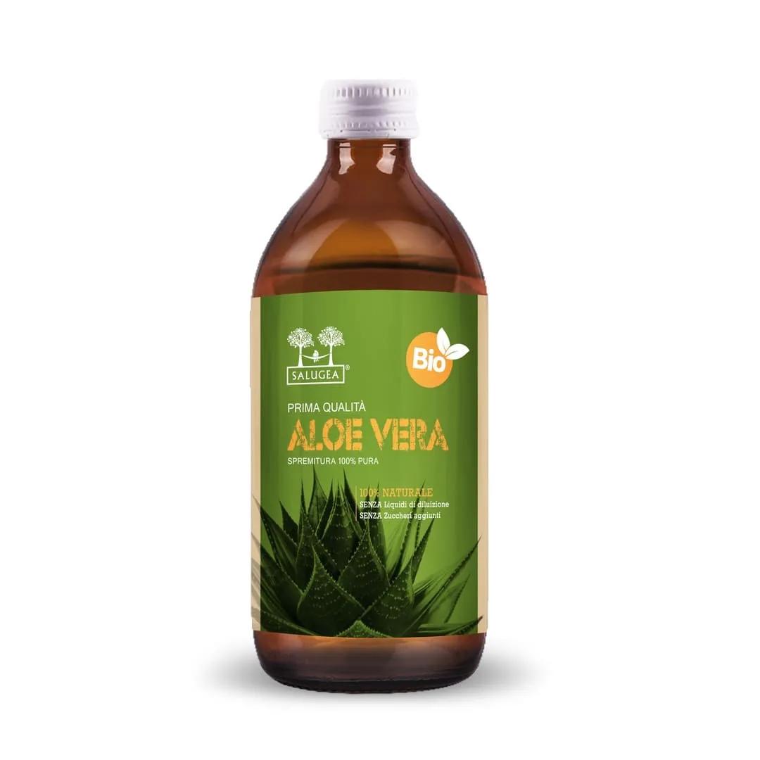 Salugea Succo di Aloe Vera Bio 100% Puro 500 Ml