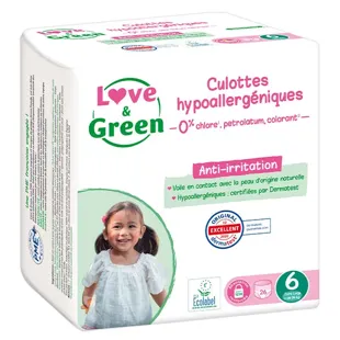 Pantaloni da allenamento Love & Green taglia 6 (16 kg e oltre) ipoallergenici x 26