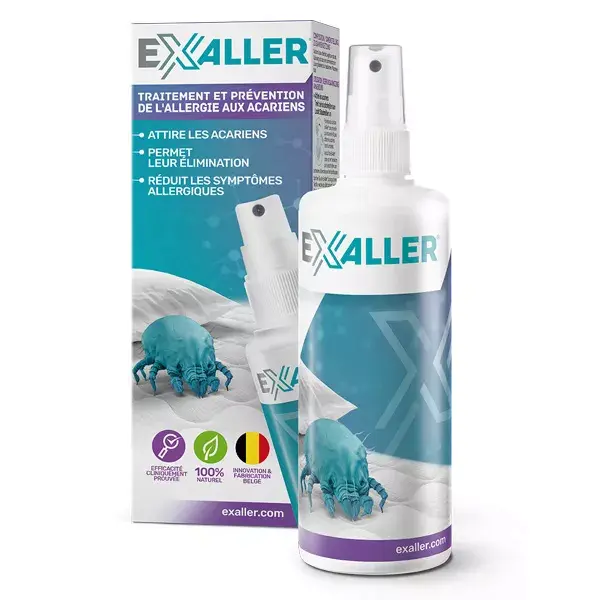 ExAller Spray Anti-Acariens 300ml. Sans insecticide.