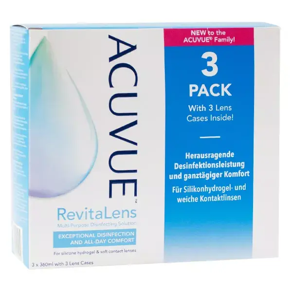 Acuvue Complete Revitalens Líquido para Lentes de Contacto Lote de 3 x 360ml