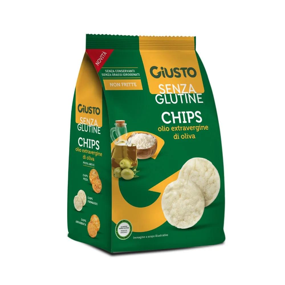 Giusto Senza Glutine Chips con Olio Di Oliva Snack Salato 40 g