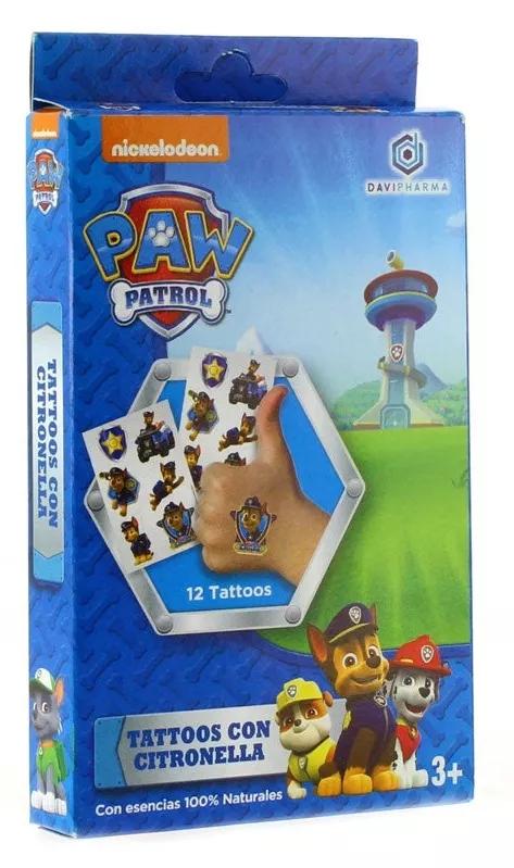 Davipharma Nickelodeon-tatoeages met Citronella Paw Patrol Blauw 12 eenheden