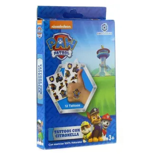 Davipharma Nickelodeon Tattoos with Citronella Paw Patrol Blue 12 Units