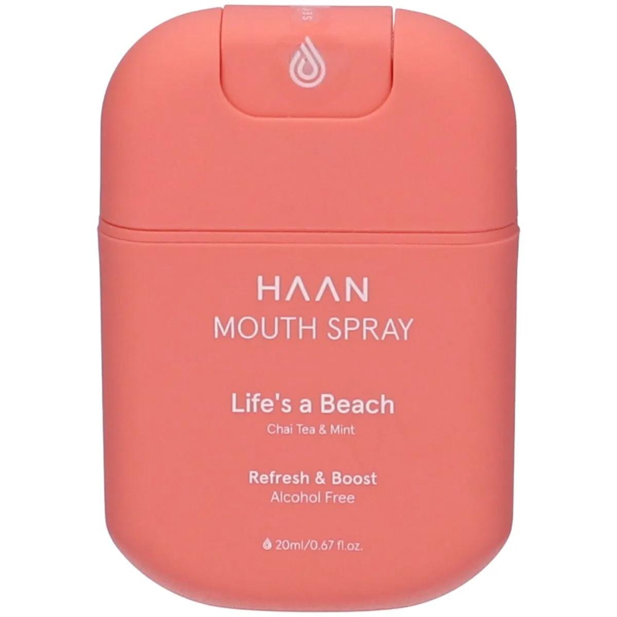 Haan Life's A Beach Spray Rinfrescante per la Bocca Gusto Chai Tea e Menta 20 ml