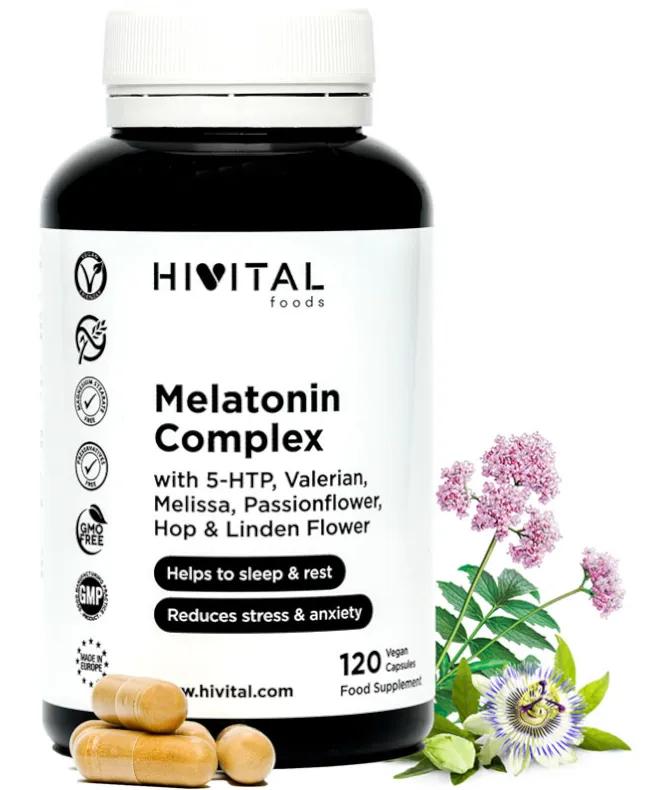 Complesso di melatonina Hivital 120 capsule vegane