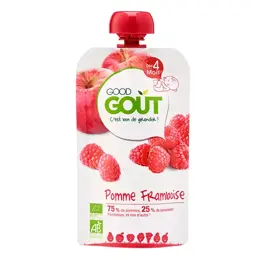 Good Goût Gourde Compote de Fruits Pomme Framboise +4m Bio 120g