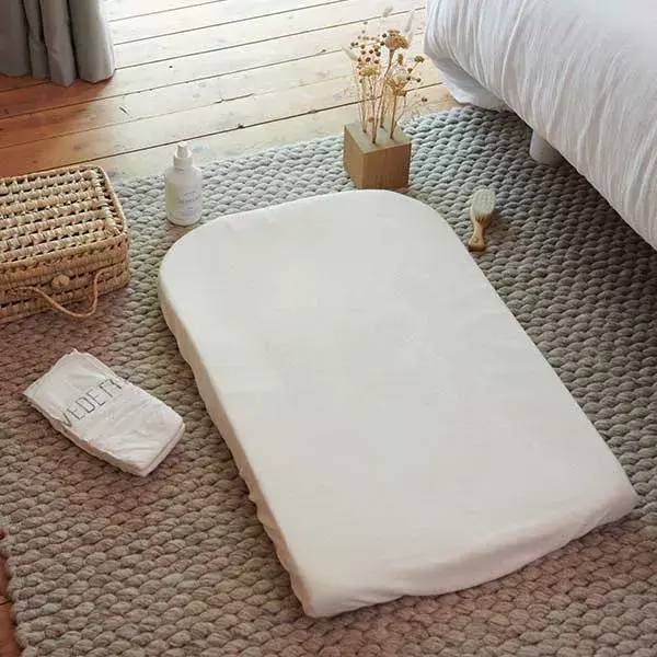 Tinéo Toilet Cover for Changing Mat in Ecru Bamboo Viscose