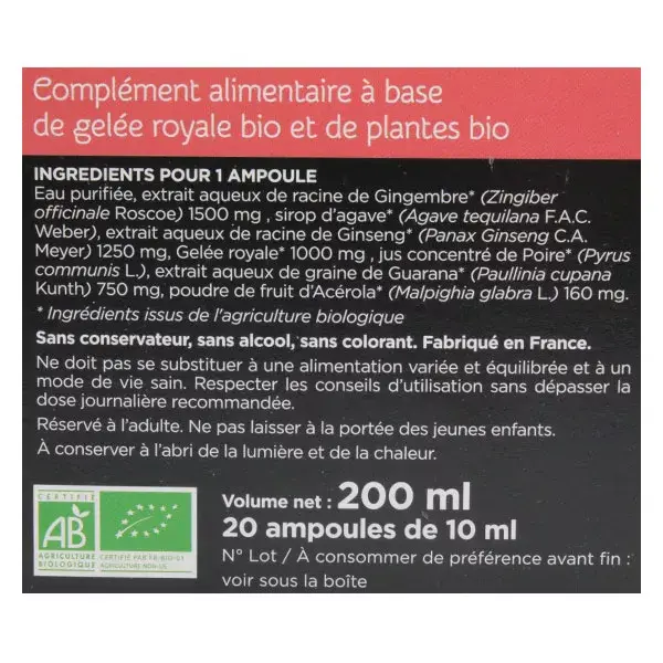 Votaflor Apiculte Jalea Real Bio 1000mg Energía+ 20 apollas