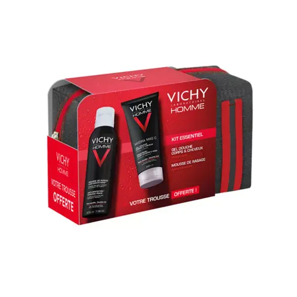Vichy Homme Kit Estuche Espuma de Afeitar 200ml + Gel de Ducha 200ml