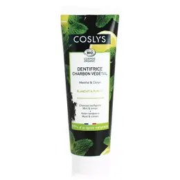 Coslys Dentifrice Charbon Menthe Citron Bio 100g