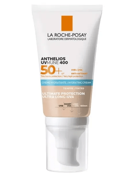 La Roche Posay Anthelios Uvmune 400 Crema Idratante colorata che Offre Protezione Estrema da UVA Ultra Lunghi 50+ 50ML