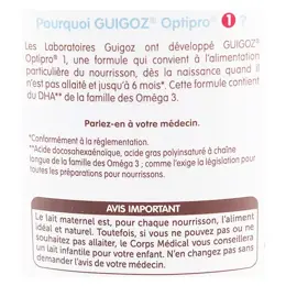 Guigoz Optipro Lait Infantile 1er Âge +0m 780g