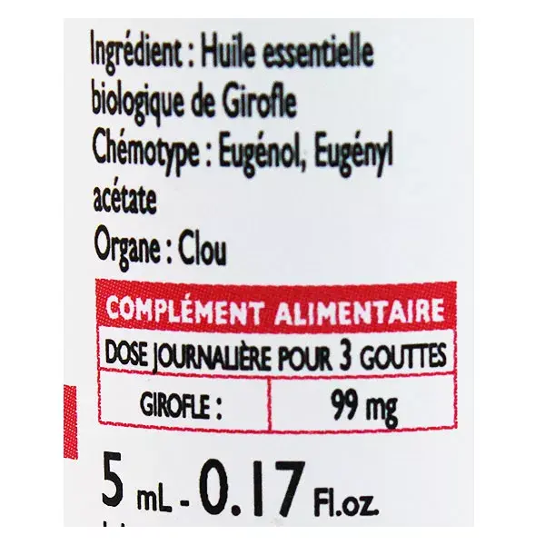 Le Comptoir Aroma Huile Essentielle Girofle Bio 5ml