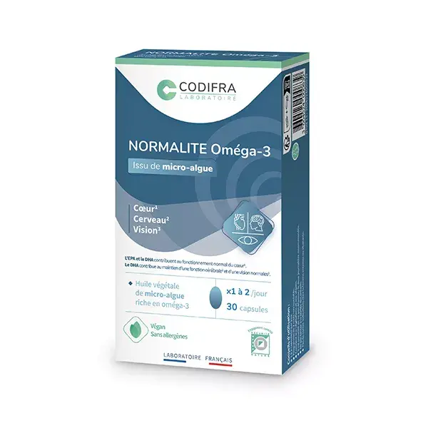 Codifra Normalite Oméga-3 Cœur, cerveau et vision30 capsules