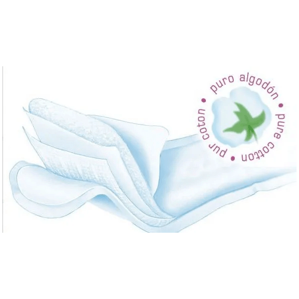 Indasec Postpartum Pads 100% Cotton 4x12 units