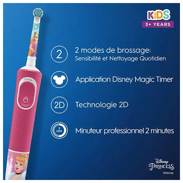 Oral-B Brosse à Dents Électrique Kids Princesses +3ans