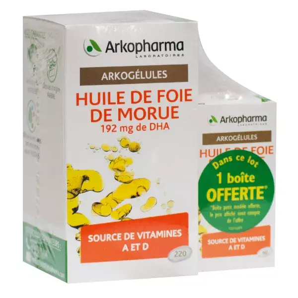 Arkopharma Arkocapsules Cod Liver Oil 200 capsules + 60 capsules Free