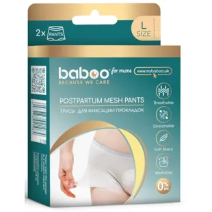 Baboo Braguitas Desechables de Malla Postparto Talla L 2 uds
