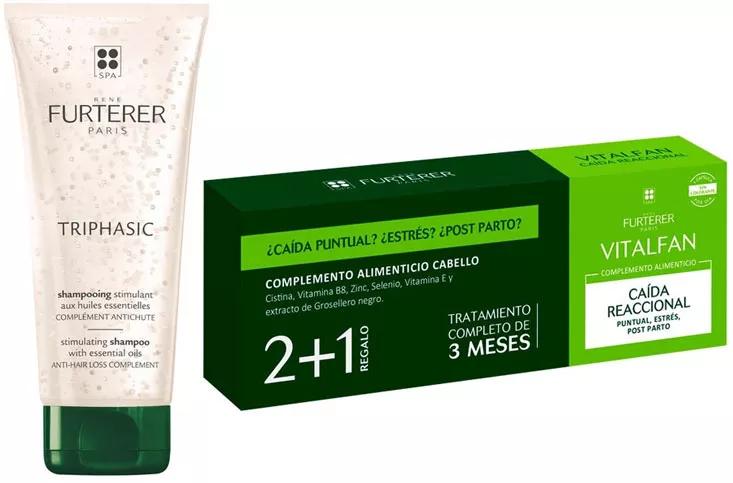 René Furterer Vitalfan Reactional Hair Loss Treatment 3 Monate + Triphasic Shampoo 200 ml