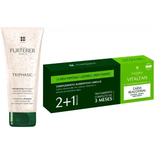 René Furterer Vitalfan Tratamento Reacional Antiqueda 3 Meses + Shampoo Trifásico 200 ml