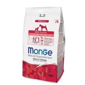 Monge Mini Ricco Di Pollo Cibo Secco Per Cani Cuccioli Di Taglia Piccola Svezzamento Sacco 1,5Kg