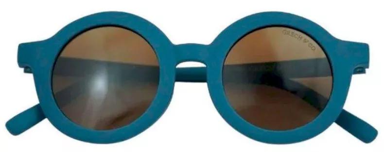 Grech & Co Flexible Polarized Sunglasses New Round Desert Teal 18m-8 years