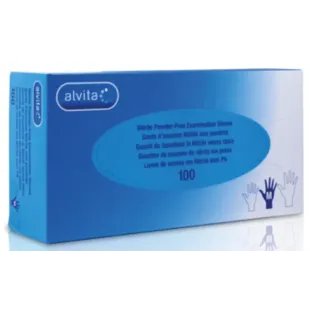 Alvita Powder Free Vinyl Examination Gloves Size S 100 units